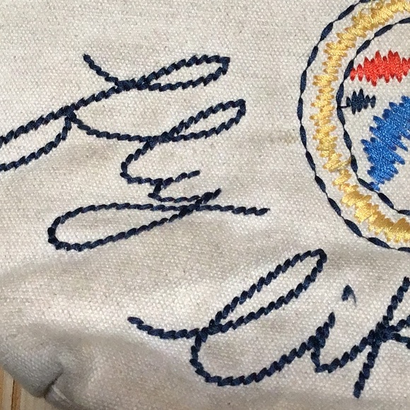 Brighton Embroidered Fly Like A Butterfly Flutterby Canvas Tote Messenger Bag - Picture 12 of 16